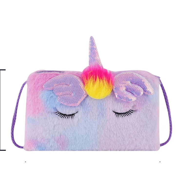 Fashion, accesorii si bijuterii - Copii - Accesorii copii - Genti si rucsacuri copii - Geanta pufoasa Unicorn 20.5 x 12.5 cm, Multicolor - Infinity.ro