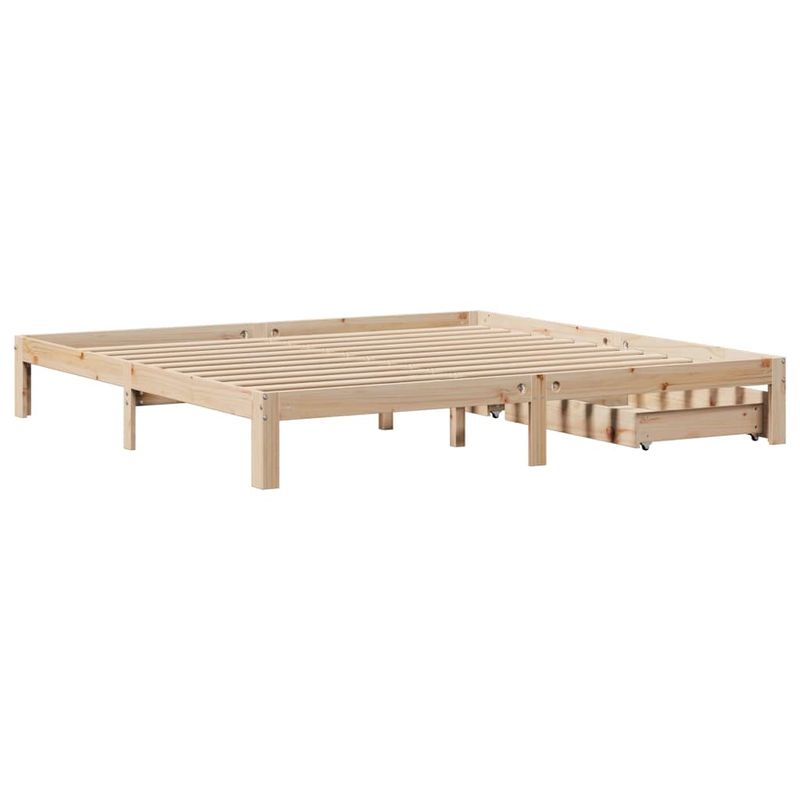 Casa si Gradina - Mobilier - Paturi si accesorii - Paturi - Cadru de pat cu sertare 180x200 cm lemn masiv pin - Infinity.ro