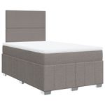 Casa si Gradina - Mobilier - Paturi si accesorii - Paturi - Pat box spring cu saltea, gri taupe, 120x200 cm, textil - Infinity.ro