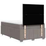 Casa si Gradina - Mobilier - Paturi si accesorii - Paturi - Pat box spring cu saltea, gri taupe, 120x200 cm, textil - Infinity.ro