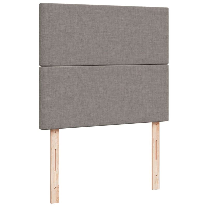 Casa si Gradina - Mobilier - Paturi si accesorii - Paturi - Pat box spring cu saltea, gri taupe, 120x200 cm, textil - Infinity.ro