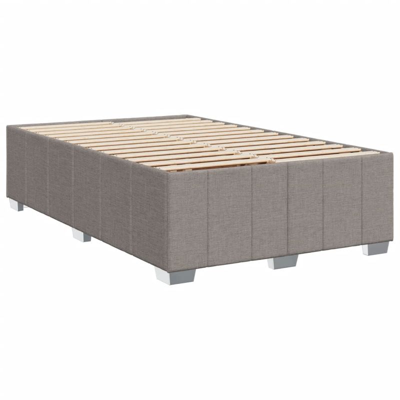 Casa si Gradina - Mobilier - Paturi si accesorii - Paturi - Pat box spring cu saltea, gri taupe, 120x200 cm, textil - Infinity.ro