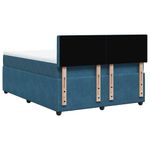 Casa si Gradina - Mobilier - Paturi si accesorii - Paturi - Pat box spring cu saltea, albastru, 140x200 cm, catifea - Infinity.ro