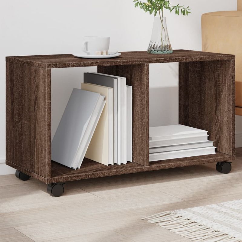 Casa si Gradina - Mobilier - Mobilier baie - Comode baie - Dulap cu roti, stejar maro, 72x33x42,5 cm, lemn prelucrat - Infinity.ro