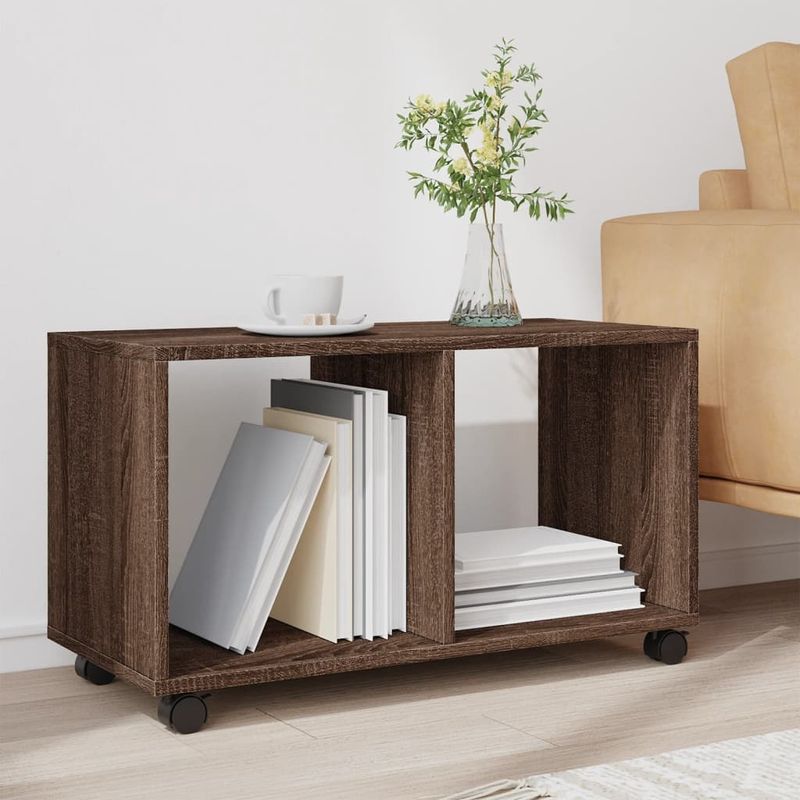 Casa si Gradina - Mobilier - Mobilier baie - Comode baie - Dulap cu roti, stejar maro, 72x33x42,5 cm, lemn prelucrat - Infinity.ro