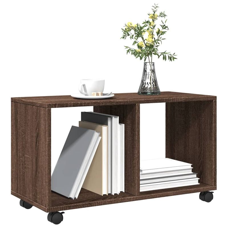 Casa si Gradina - Mobilier - Mobilier baie - Comode baie - Dulap cu roti, stejar maro, 72x33x42,5 cm, lemn prelucrat - Infinity.ro