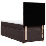 Casa si Gradina - Mobilier - Paturi si accesorii - Paturi - Pat box spring cu saltea, maro inchis, 100x200 cm, textil - Infinity.ro