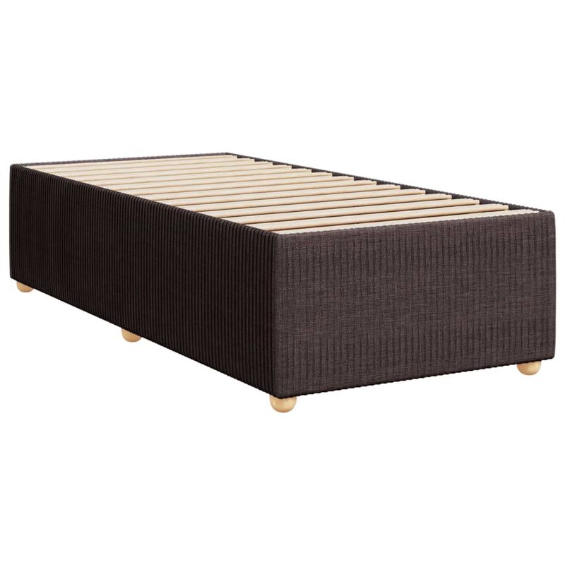 Casa si Gradina - Mobilier - Paturi si accesorii - Paturi - Pat box spring cu saltea, maro inchis, 100x200 cm, textil - Infinity.ro