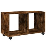 Casa si Gradina - Mobilier - Mobilier baie - Comode baie - Dulap cu roti, stejar fumuriu, 72x33x42,5cm, lemn prelucrat - Infinity.ro