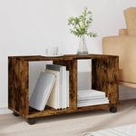 Casa si Gradina - Mobilier - Mobilier baie - Comode baie - Dulap cu roti, stejar fumuriu, 72x33x42,5cm, lemn prelucrat - Infinity.ro