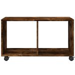 Casa si Gradina - Mobilier - Mobilier baie - Comode baie - Dulap cu roti, stejar fumuriu, 72x33x42,5cm, lemn prelucrat - Infinity.ro