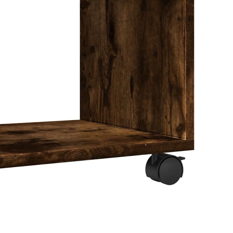 Casa si Gradina - Mobilier - Mobilier baie - Comode baie - Dulap cu roti, stejar fumuriu, 72x33x42,5cm, lemn prelucrat - Infinity.ro