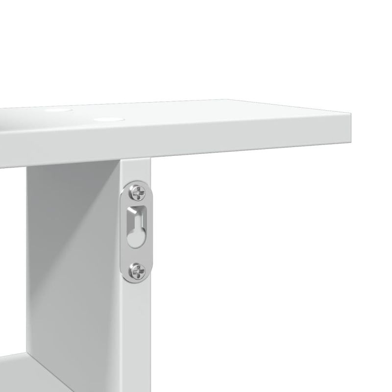 Casa si Gradina - Mobilier - Biblioteci si rafturi - Rafturi - Rafturi de perete, 2 buc., alb, 38x12x38 cm, lemn prelucrat - Infinity.ro