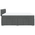 Casa si Gradina - Mobilier - Paturi si accesorii - Paturi - Pat box spring cu saltea, gri inchis, 140x190 cm, textil - Infinity.ro