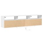 Casa si Gradina - Mobilier - Comode si corpuri - Comode - Comoda TV de perete cu lumini LED, alb, 180x31x45 cm - Infinity.ro