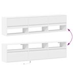 Casa si Gradina - Mobilier - Comode si corpuri - Comode - Comoda TV de perete cu lumini LED, alb, 180x31x45 cm - Infinity.ro