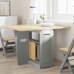 Casa si Gradina - Mobilier - Mese si birouri - Mese bucatarie si dining - Masa tip fluture pliabila „Corona”, gri, lemn masiv pin - Infinity.ro