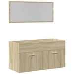 Casa si Gradina - Mobilier - Seturi de mobilier - Seturi baie - Set mobilier de baie, 2 piese, stejar sonoma, lemn prelucrat - Infinity.ro