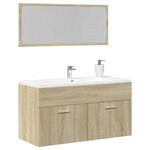 Casa si Gradina - Mobilier - Seturi de mobilier - Seturi baie - Set mobilier de baie, 2 piese, stejar sonoma, lemn prelucrat - Infinity.ro
