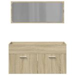 Casa si Gradina - Mobilier - Seturi de mobilier - Seturi baie - Set mobilier de baie, 2 piese, stejar sonoma, lemn prelucrat - Infinity.ro