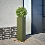 Casa si Gradina - Gradinarit si plante - Plante si ghivece - Ghivece si suporturi - Jardiniere gradina, 2 buc., verde, 30x26x75 cm, otel, triunghi - Infinity.ro