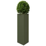 Casa si Gradina - Gradinarit si plante - Plante si ghivece - Ghivece si suporturi - Jardiniere gradina, 2 buc., verde, 30x26x75 cm, otel, triunghi - Infinity.ro