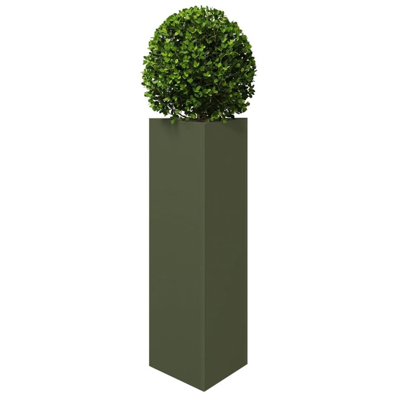 Casa si Gradina - Gradinarit si plante - Plante si ghivece - Ghivece si suporturi - Jardiniere gradina, 2 buc., verde, 30x26x75 cm, otel, triunghi - Infinity.ro