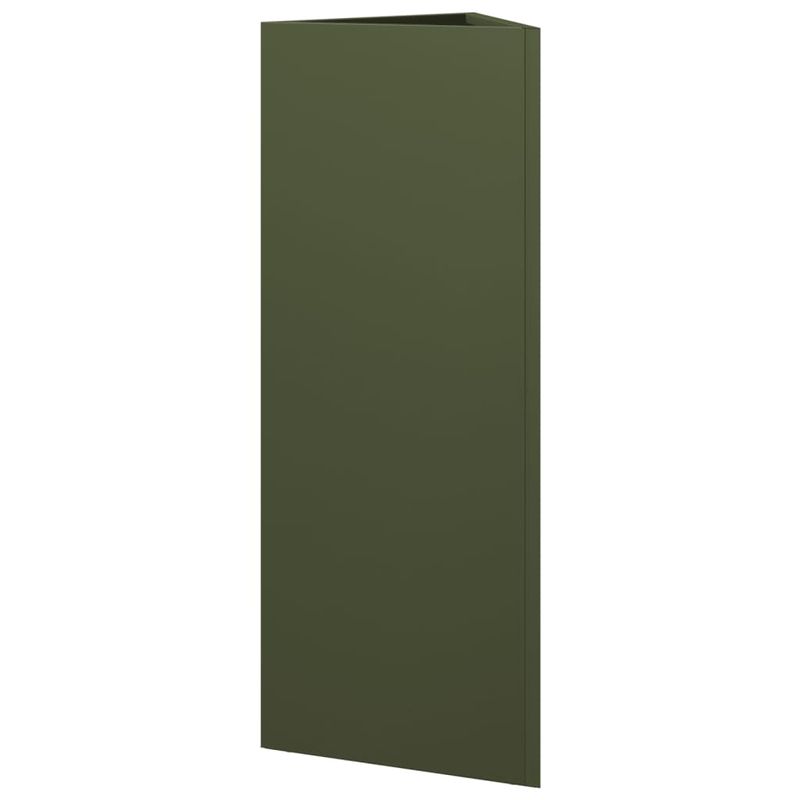 Casa si Gradina - Gradinarit si plante - Plante si ghivece - Ghivece si suporturi - Jardiniere gradina, 2 buc., verde, 30x26x75 cm, otel, triunghi - Infinity.ro