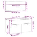 Casa si Gradina - Mobilier - Seturi de mobilier - Seturi baie - Set mobilier de baie, 2 piese, stejar sonoma, lemn prelucrat - Infinity.ro
