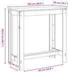 Casa si Gradina - Mobilier - Mese si birouri - Mese bucatarie si dining - Masa de bar, lemn vechi, 102x50x103,5 cm, lemn prelucrat - Infinity.ro
