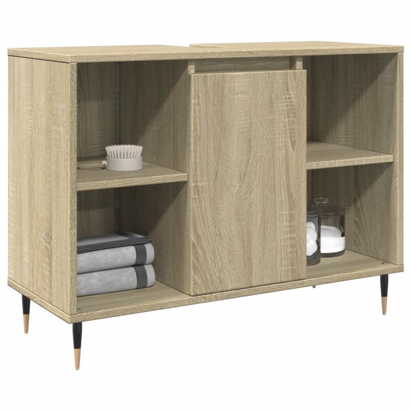 Casa si Gradina - Mobilier - Seturi de mobilier - Seturi baie - Dulap pentru baie, stejar sonoma, 80x33x60 cm, lemn compozit - Infinity.ro