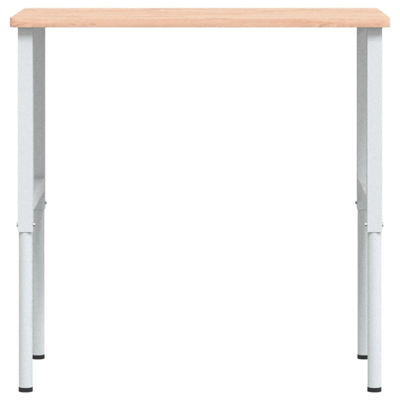 Casa si Gradina - Constructii - Scule de mana si unelte - Mese si bancuri de lucru - Banc lucru 100x60x(71,5-98) cm lemn masiv fag, dreptunghiular, maro și alb - Infinity.ro