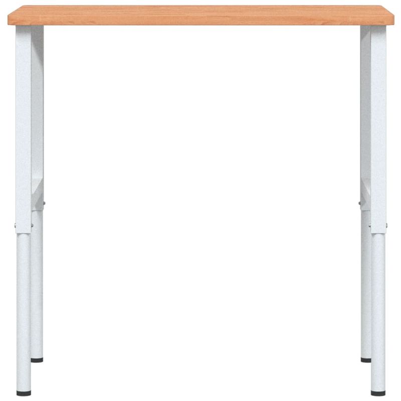 Casa si Gradina - Constructii - Scule de mana si unelte - Mese si bancuri de lucru - Banc lucru 100x60x(71,5-98) cm lemn masiv fag, dreptunghiular, maro închis și alb - Infinity.ro