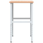Casa si Gradina - Constructii - Scule de mana si unelte - Mese si bancuri de lucru - Banc lucru 100x60x(71,5-98) cm lemn masiv fag, dreptunghiular, maro și alb - Infinity.ro