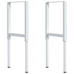 Casa si Gradina - Constructii - Scule de mana si unelte - Mese si bancuri de lucru - Banc lucru 100x60x(71,5-98) cm lemn masiv fag, dreptunghiular, maro închis și alb - Infinity.ro