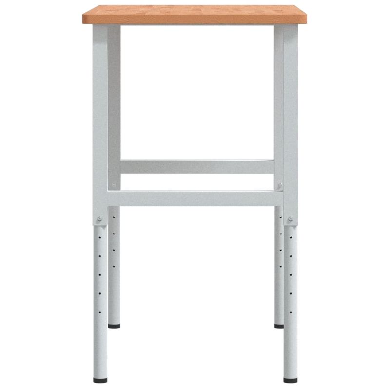 Casa si Gradina - Constructii - Scule de mana si unelte - Mese si bancuri de lucru - Banc lucru 100x60x(71,5-98) cm lemn masiv fag, dreptunghiular, maro închis și alb - Infinity.ro