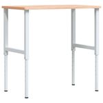 Casa si Gradina - Constructii - Scule de mana si unelte - Mese si bancuri de lucru - Banc lucru 100x60x(71,5-98) cm lemn masiv fag, dreptunghiular, maro și alb - Infinity.ro