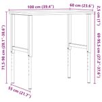 Casa si Gradina - Constructii - Scule de mana si unelte - Mese si bancuri de lucru - Banc lucru 100x60x(71,5-98) cm lemn masiv fag, dreptunghiular, maro închis și alb - Infinity.ro