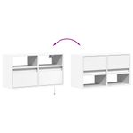 Casa si Gradina - Mobilier - Comode si corpuri - Comode - Comoda TV de perete cu lumini LED, alb, 80x31x45 cm - Infinity.ro