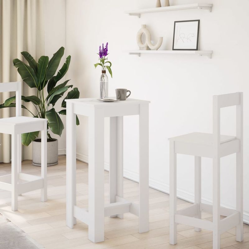 Casa si Gradina - Mobilier - Mese si birouri - Mese bucatarie si dining - Masa bar, alb, 51x50x103,5 cm, lemn prelucrat - Infinity.ro
