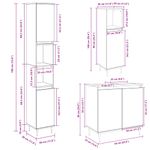 Casa si Gradina - Mobilier - Seturi de mobilier - Seturi baie - Set mobilier de baie, 3 piese, stejar sonoma, lemn prelucrat - Infinity.ro