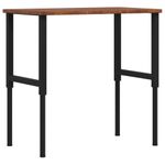 Casa si Gradina - Constructii - Scule de mana si unelte - Mese si bancuri de lucru - Banc lucru maro 100x60x(71,5-98)cm lemn masiv stejar dreptunghi, maro închis și negru - Infinity.ro