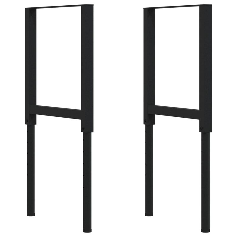 Casa si Gradina - Constructii - Scule de mana si unelte - Mese si bancuri de lucru - Banc lucru maro 100x60x(71,5-98)cm lemn masiv stejar dreptunghi, maro închis și negru - Infinity.ro