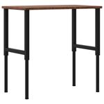 Casa si Gradina - Constructii - Scule de mana si unelte - Mese si bancuri de lucru - Banc lucru maro 100x60x(71,5-98)cm lemn masiv stejar dreptunghi, maro închis și negru - Infinity.ro