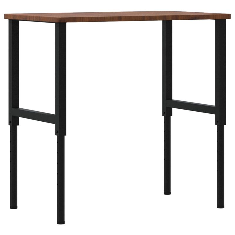 Casa si Gradina - Constructii - Scule de mana si unelte - Mese si bancuri de lucru - Banc lucru maro 100x60x(71,5-98)cm lemn masiv stejar dreptunghi, maro închis și negru - Infinity.ro
