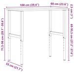 Casa si Gradina - Constructii - Scule de mana si unelte - Mese si bancuri de lucru - Banc lucru maro 100x60x(71,5-98)cm lemn masiv stejar dreptunghi, maro închis și negru - Infinity.ro