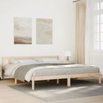 Casa si Gradina - Mobilier - Paturi si accesorii - Paturi - Cadru pat foarte lung fara saltea, 200x220 cm, lemn masiv pin - Infinity.ro