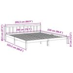 Casa si Gradina - Mobilier - Paturi si accesorii - Paturi - Cadru pat foarte lung fara saltea, 200x220 cm, lemn masiv pin - Infinity.ro