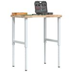 Casa si Gradina - Constructii - Scule de mana si unelte - Mese si bancuri de lucru - Banc lucru 80x60x(73-99,5) cm lemn masiv acacia dreptunghiular, maro și alb - Infinity.ro