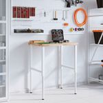 Casa si Gradina - Constructii - Scule de mana si unelte - Mese si bancuri de lucru - Banc lucru 80x60x(73-99,5) cm lemn masiv acacia dreptunghiular, maro și alb - Infinity.ro